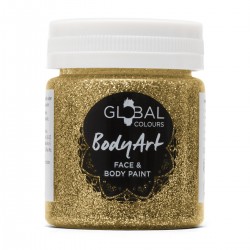 Gold Glitter Face & BodyArt Gel Paint Global Colours 45ml
