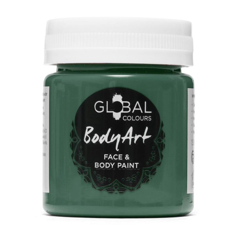 Dark Green Face & BodyArt Liquid Paint Global Colours 45ml