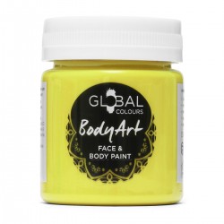 Neon Yellow UV Face & BodyArt Liquid Paint Global Colours 45ml