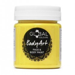 Yellow Face & BodyArt Liquid Paint Global Colours 45ml
