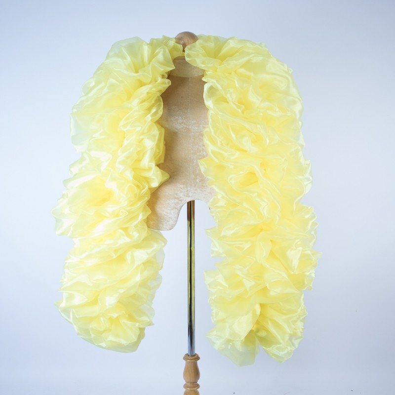 Yellow Fluffy Crystal Organza Boa 250cm