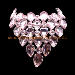 Light Pink Crystal Diamante Necklace 2