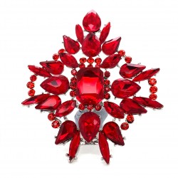 Red Crystal Diamante Ring R09