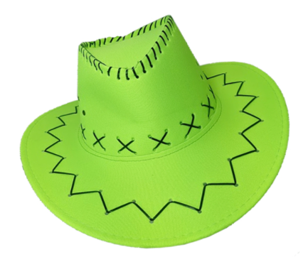 Carnival Style Cowboy Hat Neon Green