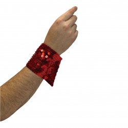 Red Long Sequin Cuff