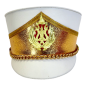 Deluxe Marching Band Hat Gold and White