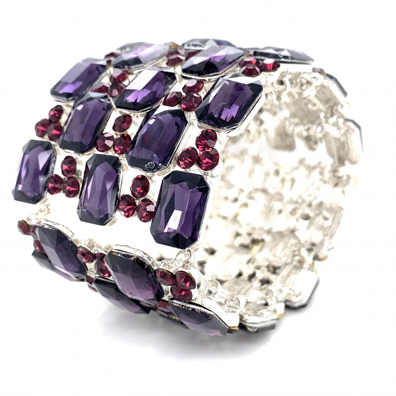 Purple Crystal Diamante Bracelet No 2