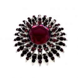Purple Crystal Diamante Ring R11