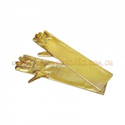 Metallic Gold Medium Length Gloves