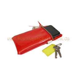 Red Patent Phone Wallet