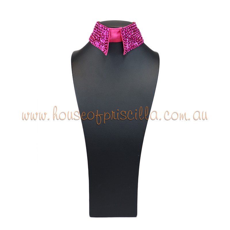 Hot Pink Sequin Collar