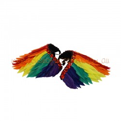 Rainbow Spike Duck Feather 2  Shoulder Piece