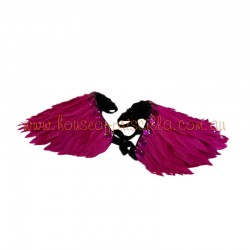 Hot Pink Spike Duck Feather Shoulder Piece