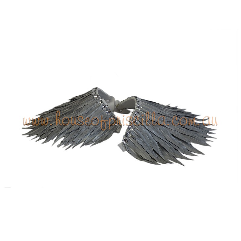 Silver Spike Duck Feather Shoulder Piece