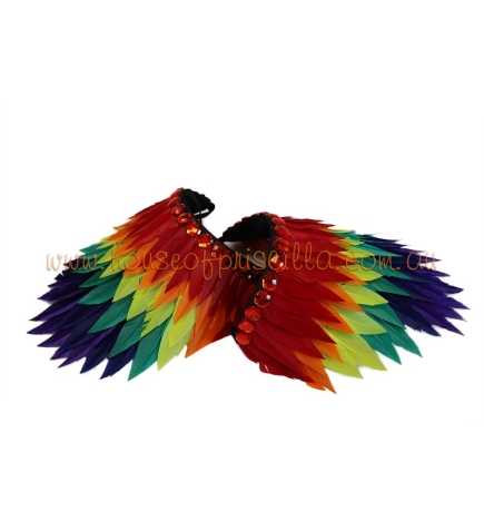 Rainbow Spike Duck Feather 1 Shoulder Piece