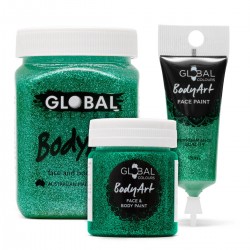 Green Glitter Face & BodyArt Liquid Paint Global Colours