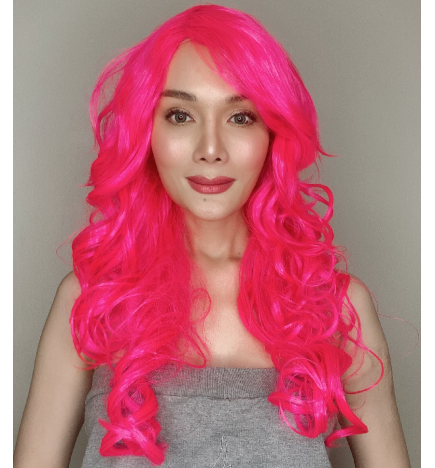 Katy Hot Pink Long Synthetic Wig