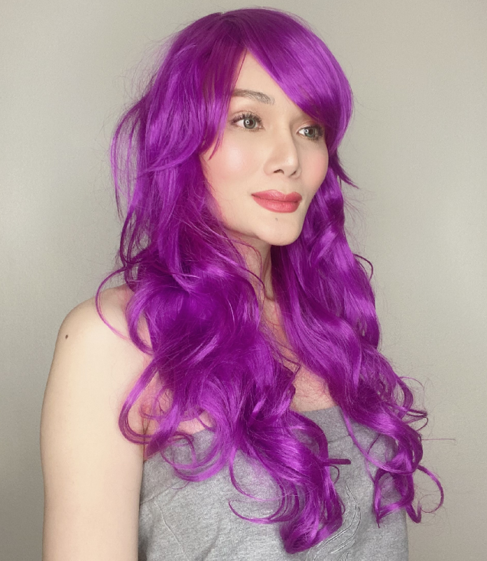 Katy Purple Long Synthetic Wig