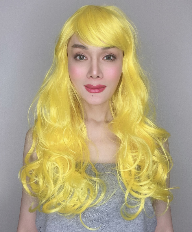 Katy Yellow Long Synthetic Wig