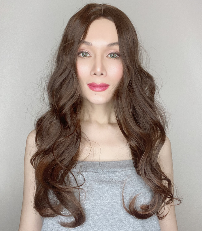Ally Dark Brown Long Synthetic Wig