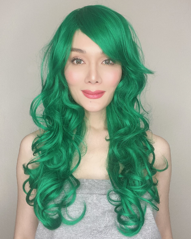 Katy Dark Green Long Synthetic Wig