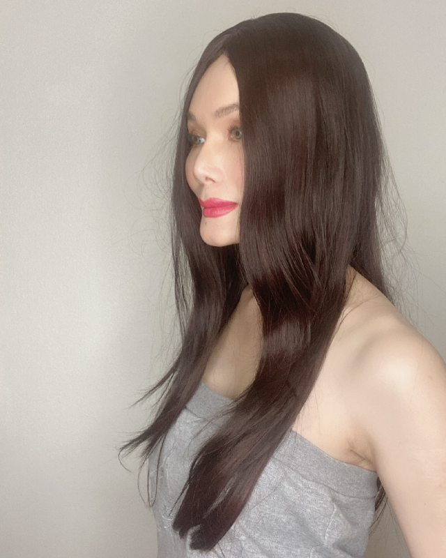 Melanie Dark Brown Long Synthetic Wig