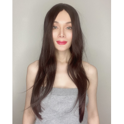 Melanie Dark Brown Long Synthetic Wig