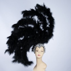 Black Feathered Gatsby Headpiece