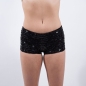 Black Unisex Sequin Shorts