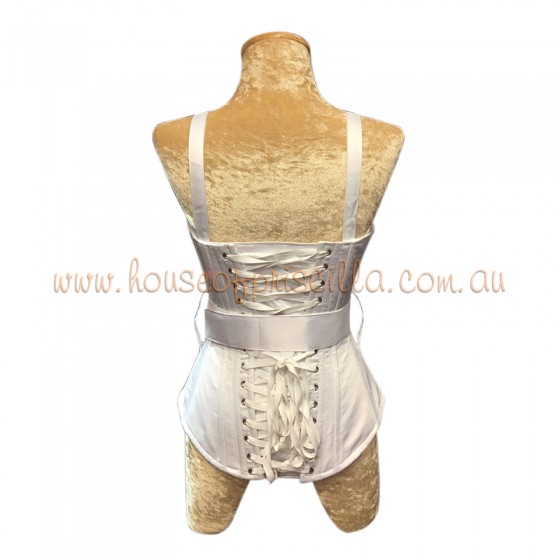 White Vogue Padded Corset with Cone Bra