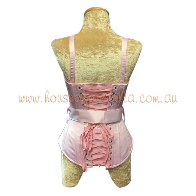 Light Pink Vogue Padded Corset with Cone Bra