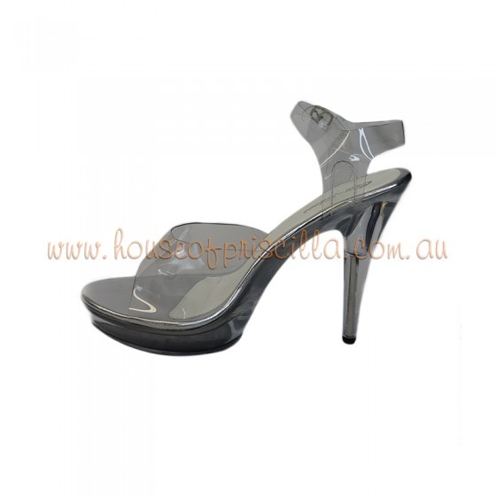 Citi Shoes 002 Clear Ankle Strap Platform Sandal