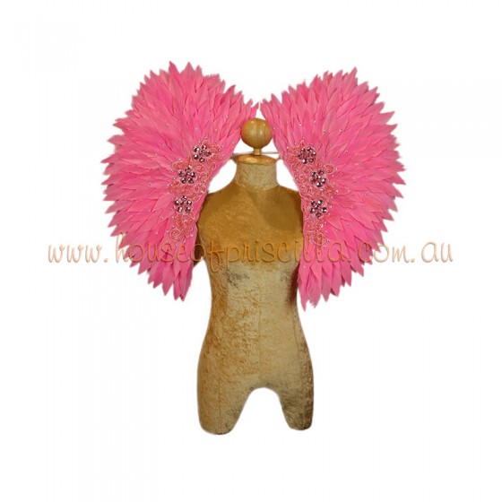 Light Pink Spiked Duck Feather Collar with Sequin Motif