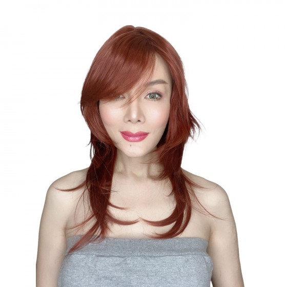 Jessica Auburn Long Synthetic Wig