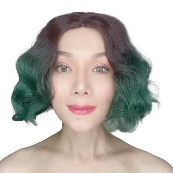 Darlene Green Ombre Short Synthetic Wig