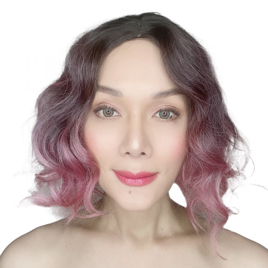 Darlene Pink Ombre Short Synthetic Wig