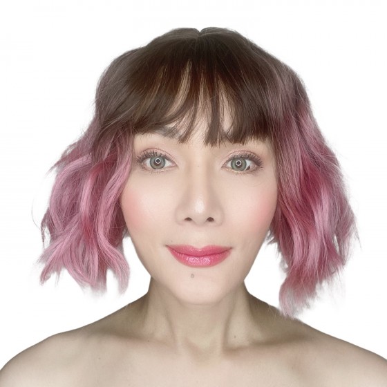 Carey Pink Ombre Short Synthetic Wig