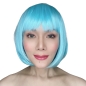 China Aqua Blue Short Synthetic Bob Wig