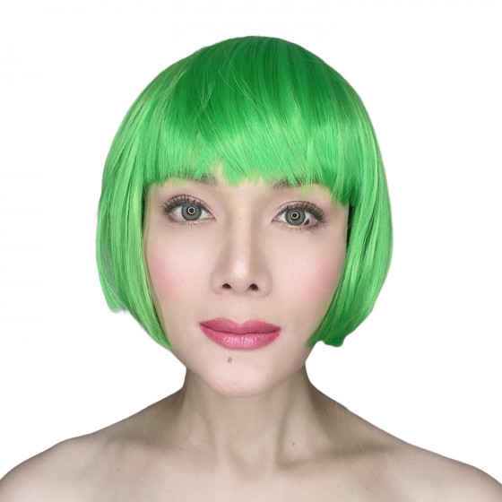 Lulu Lime Green Short Synthetic Bob Wig