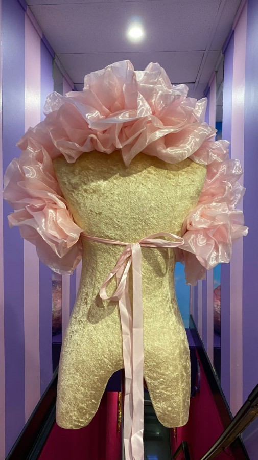 Light Pink Fluffy Crystal Organza Boa Shoulder Wrap