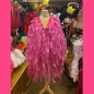 Hot Pink Seaweed Crystal Organza Jacket with Sequin Trim Hot Pink Seaweed Crystal Organza Jacket with Sequin Trim