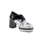 Glamrock 02 Stacked Platform Shoe Black Silver-Glitter Oxford Funtasma Glamrock 02 Stacked Platform Shoe Black Silver-Glitter Oxford Funtasma
