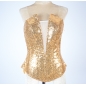 Gold Sequin Burlesque Corset Gold Sequin Burlesque Corset