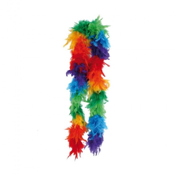 Rainbow Turkey Feather Boa 180cm