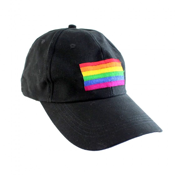 Black Cap with Rainbow Pride 1