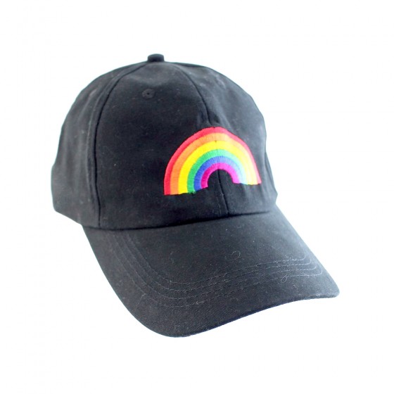 Black Cap with Rainbow Emblem