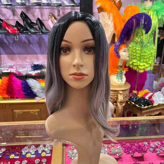 Lala Dusty Pink Ombre Mid Length Synthetic Wig