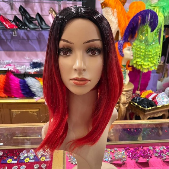 Lala Cherry Ombre Mid Length Synthetic Wig