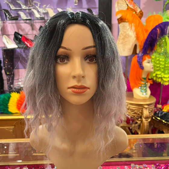 Chantelle Light Grey Ombre Mid Length Synthetic Wig