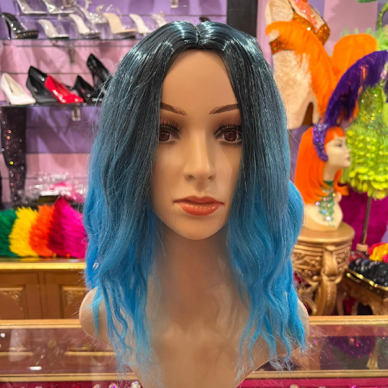 Chantelle Aqua Ombre Mid Length Synthetic Wig